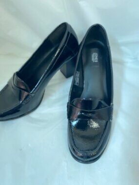 Jones New York Cypress Black Penny Loafer Block Heel Women's Size 9M